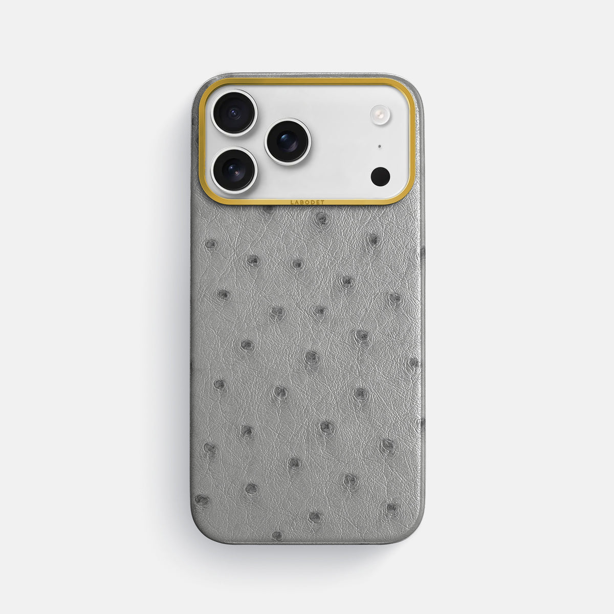 Classic Case For iPhone 17 Pro Max In Ostrich -1 | Silver-Gold