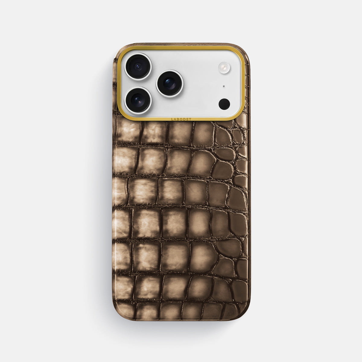 Classic Case For iPhone 17 Pro Max In Patina Alligator -1 | Etoupe-Gold