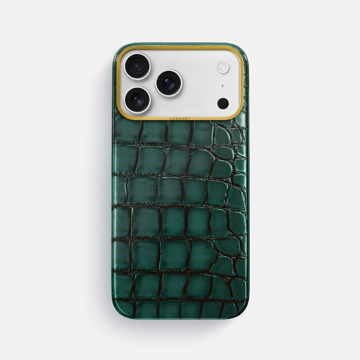 Classic Case For iPhone 17 Pro Max In Patina Alligator -1 | Green-Gold