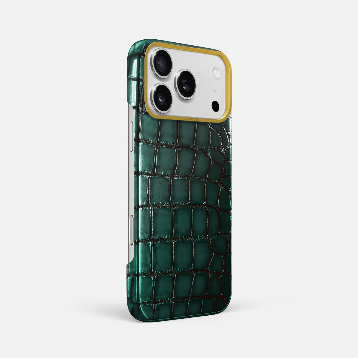Classic Case For iPhone 17 Pro Max In Patina Alligator -2 | Green-Gold