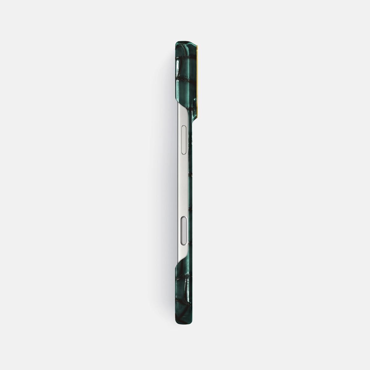 Classic Case For iPhone 17 Pro Max In Patina Alligator -3 | Green-Gold