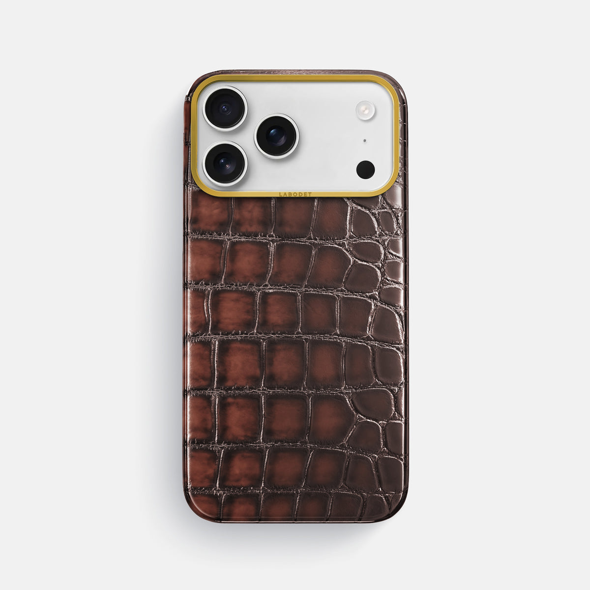 Classic Case For iPhone 17 Pro Max In Patina Alligator -1 | Havana-Brown-Gold