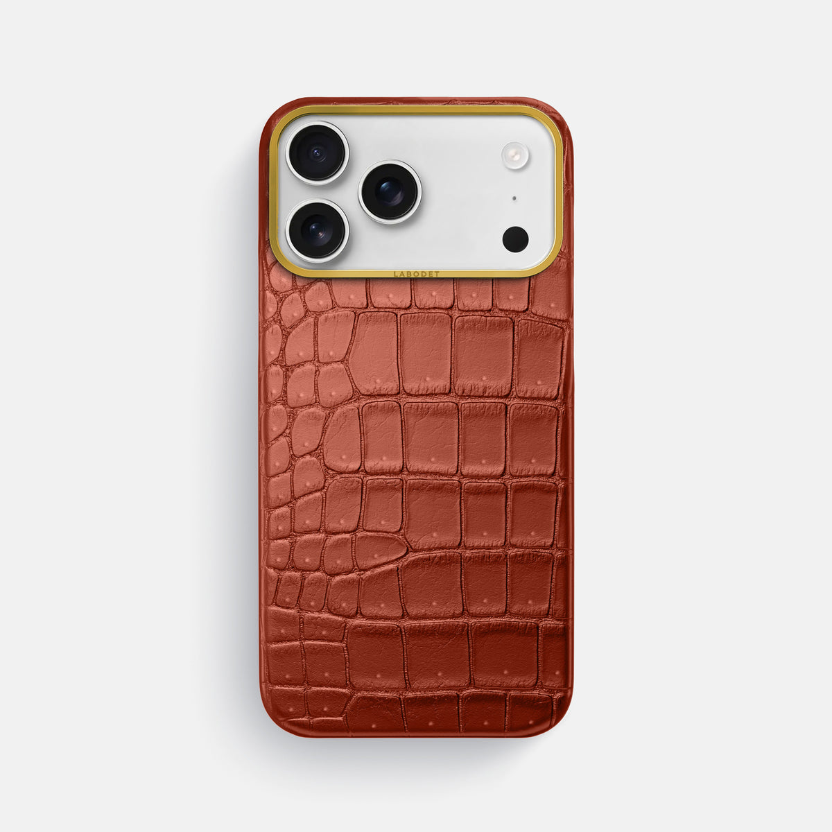 Classic Case For iPhone 17 Pro Max In Porosus Crocodile -1 | Nuts-Gold
