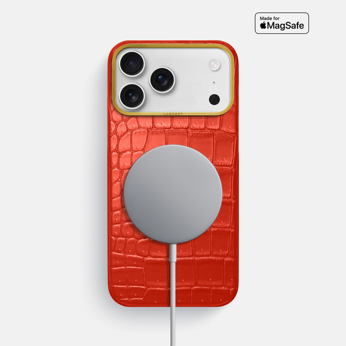 Classic Case For iPhone 17 Pro Max In Porosus Crocodile -5 | Rust-Gold