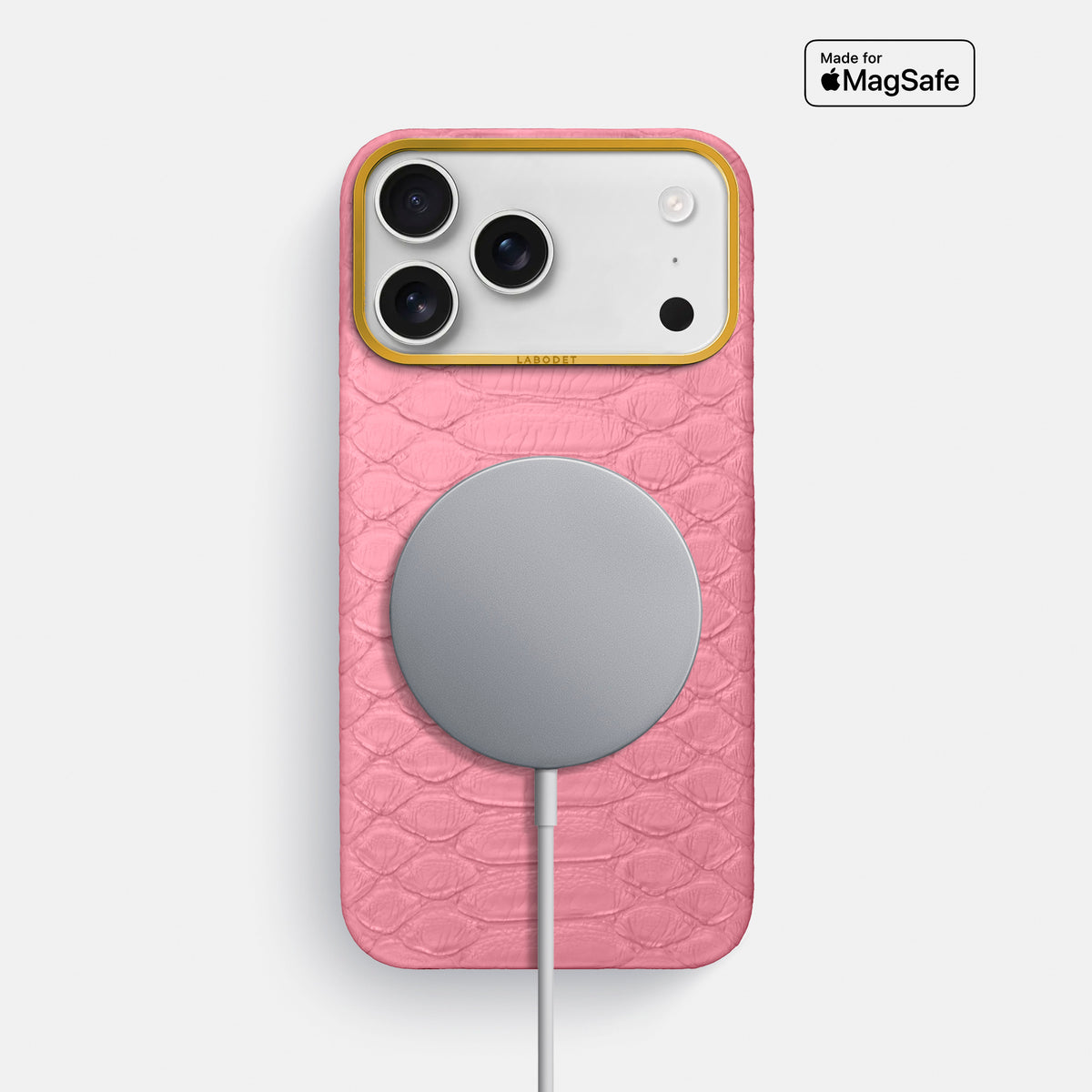 Classic Case For iPhone 17 Pro Max In Python -5 | Pink-Gold