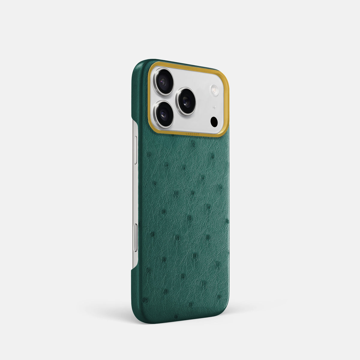 Classic Case For iPhone 17 Pro In Ostrich -2 | Forest-Green-Gold