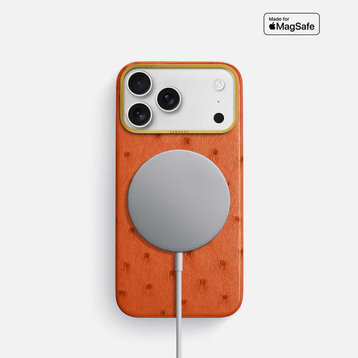 Classic Case For iPhone 17 Pro In Ostrich -5 | Orange-Gold