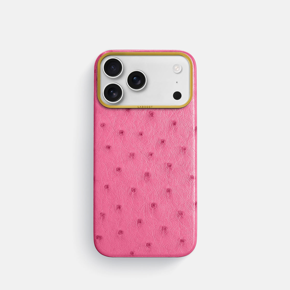 Classic Case For iPhone 17 Pro In Ostrich -1 | Pink-Gold