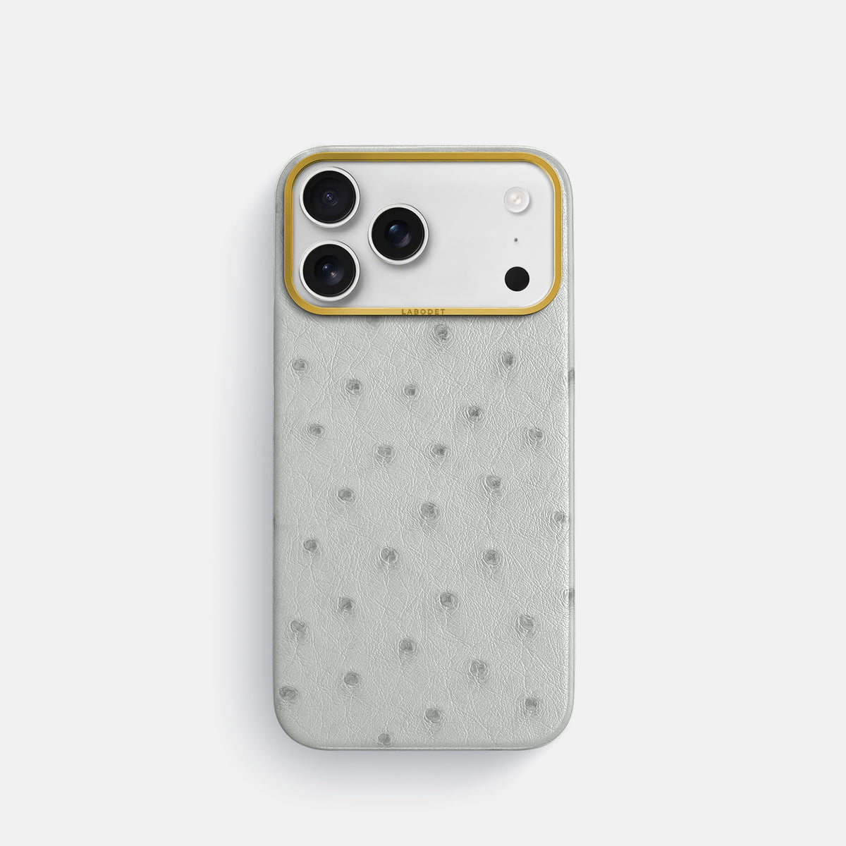 Classic Case For iPhone 17 Pro In Ostrich -1 | White-Gold