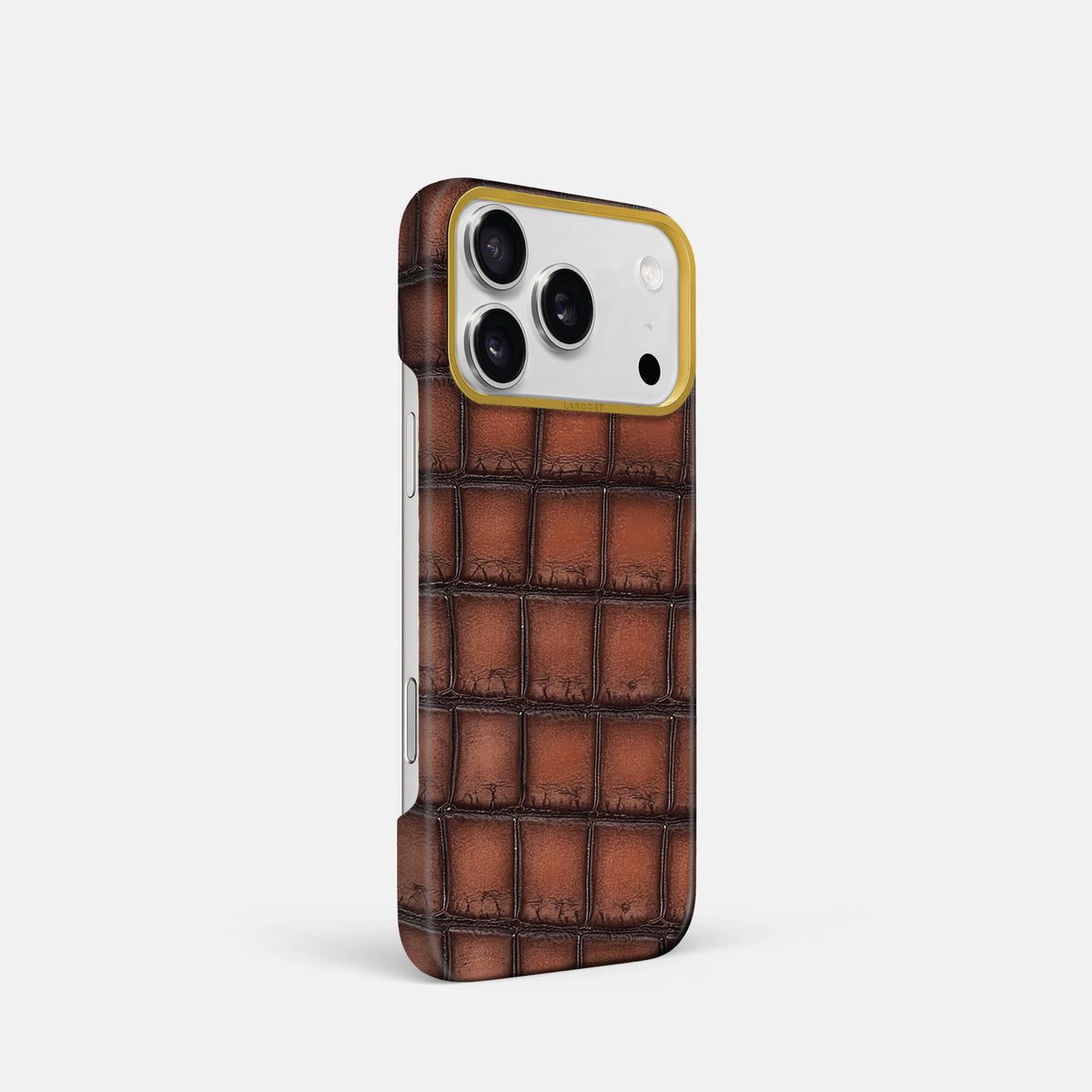 Classic Case For iPhone 17 Pro In Patina Alligator -2 | Baobab-Gold