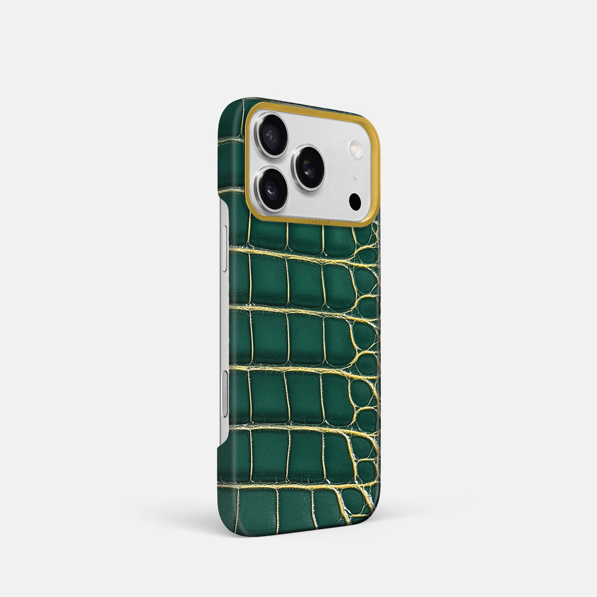 Classic Case For iPhone 17 Pro In Patina Alligator -2 | Cambridge-Gold