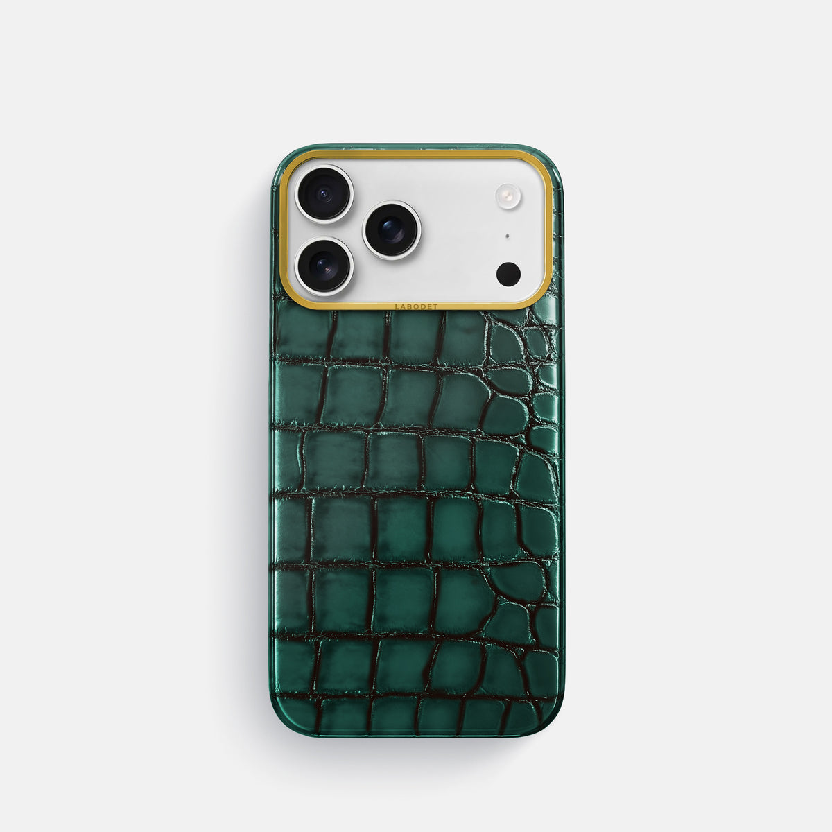 Classic Case For iPhone 17 Pro In Patina Alligator -1 | Green-Gold