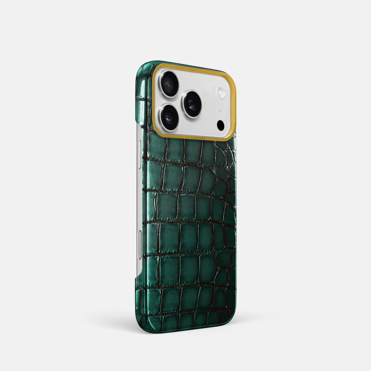 Classic Case For iPhone 17 Pro In Patina Alligator -2 | Green-Gold