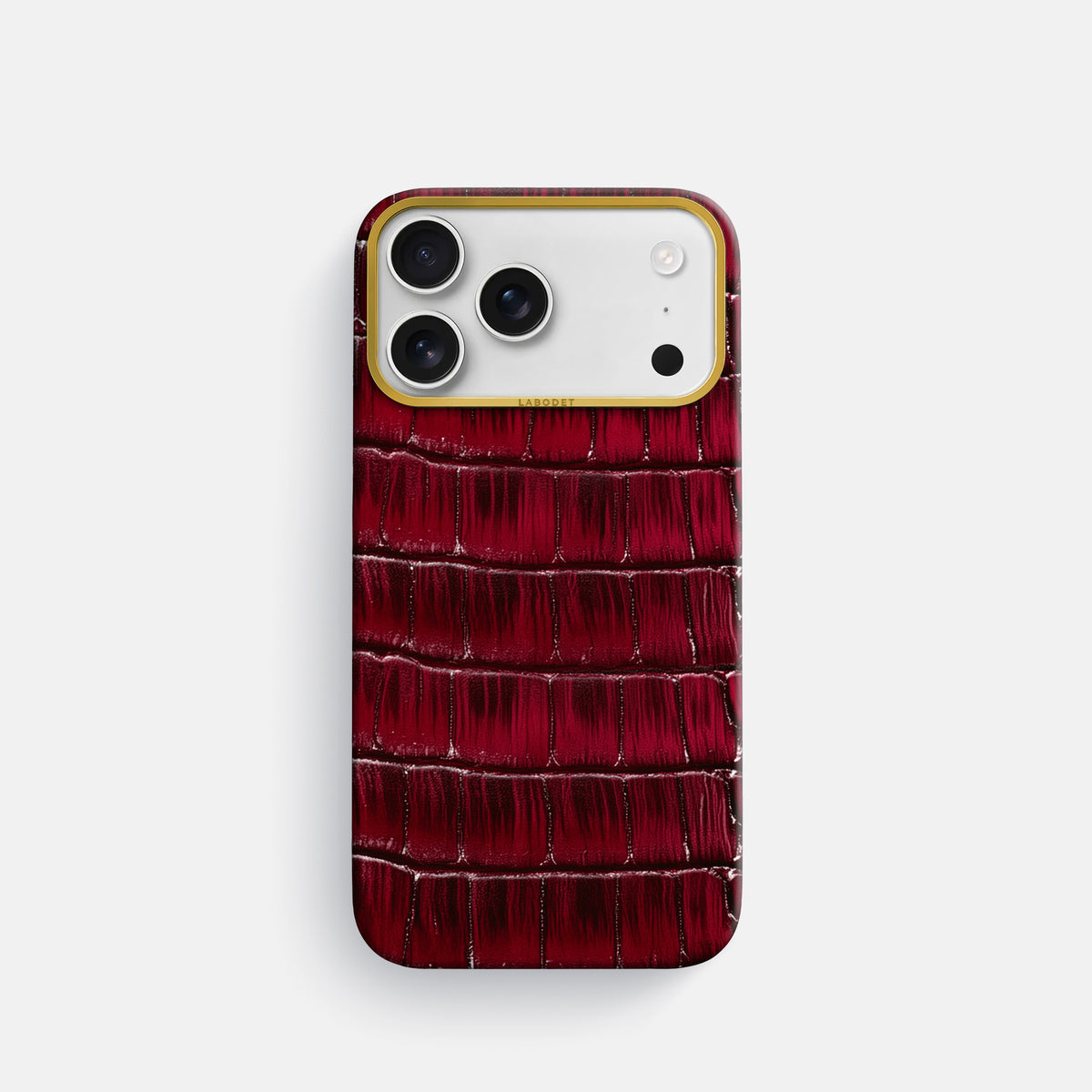 Classic Case For iPhone 17 Pro In Patina Alligator -1 | Havana-Burgundy-Gold
