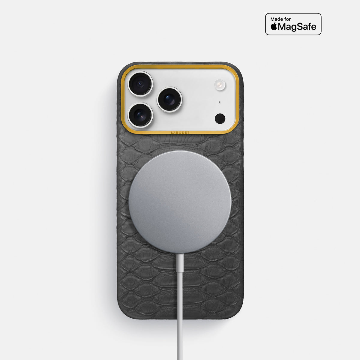 Classic Case For iPhone 17 Pro In Python -5 | Grey-Gold