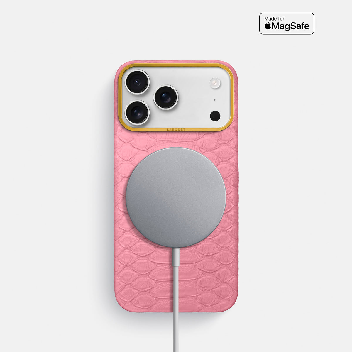 Classic Case For iPhone 17 Pro In Python -5 | Pink-Gold