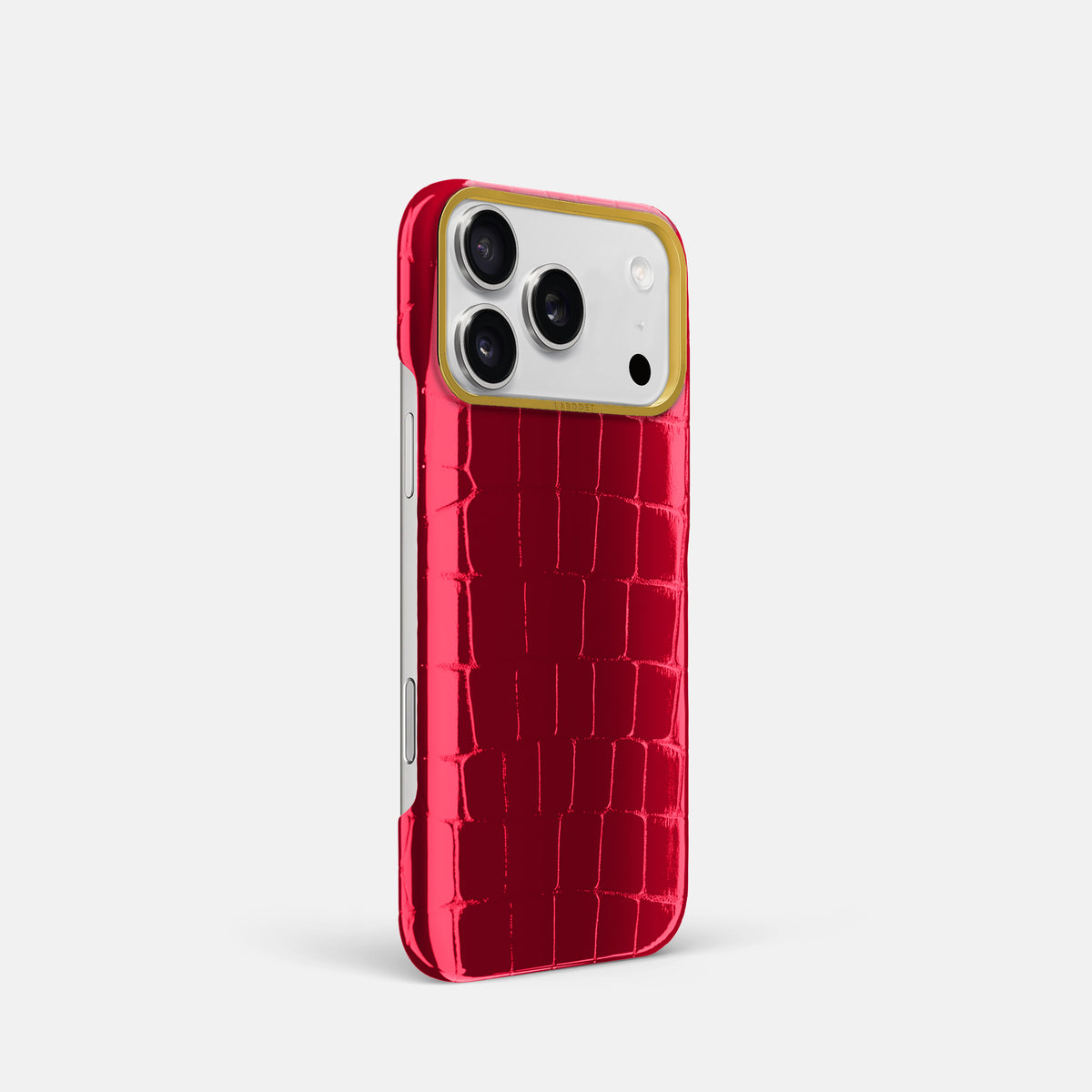 Classic Case For iPhone 17 Pro In Shiny Alligator -2 | Cherry-Gold