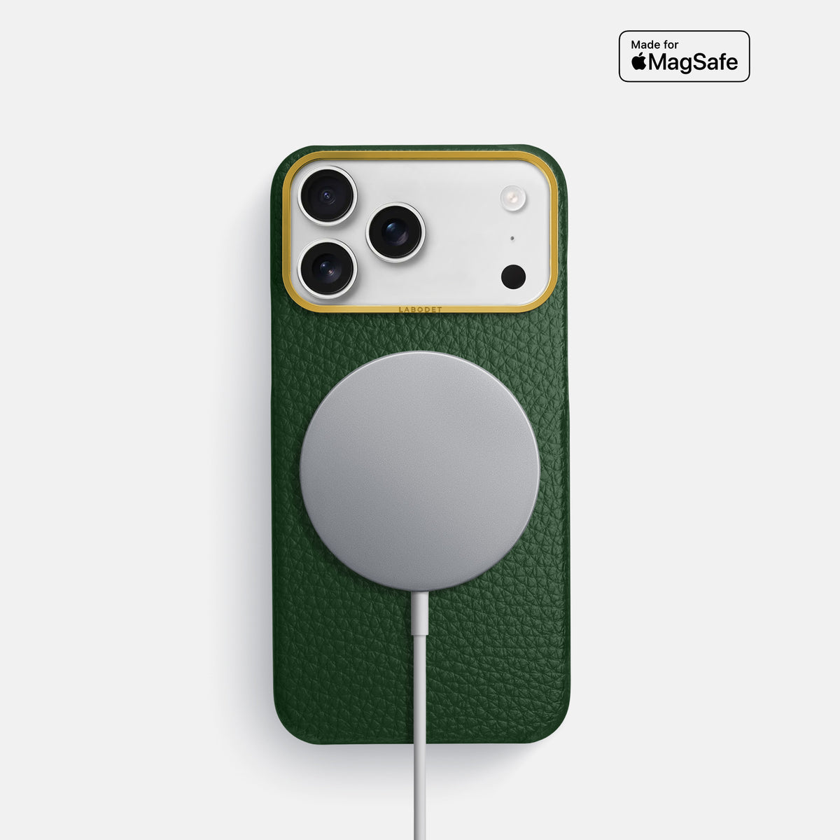 Classic Case For iPhone 18 Pro In Calf -5 | Dark-Green-Gold