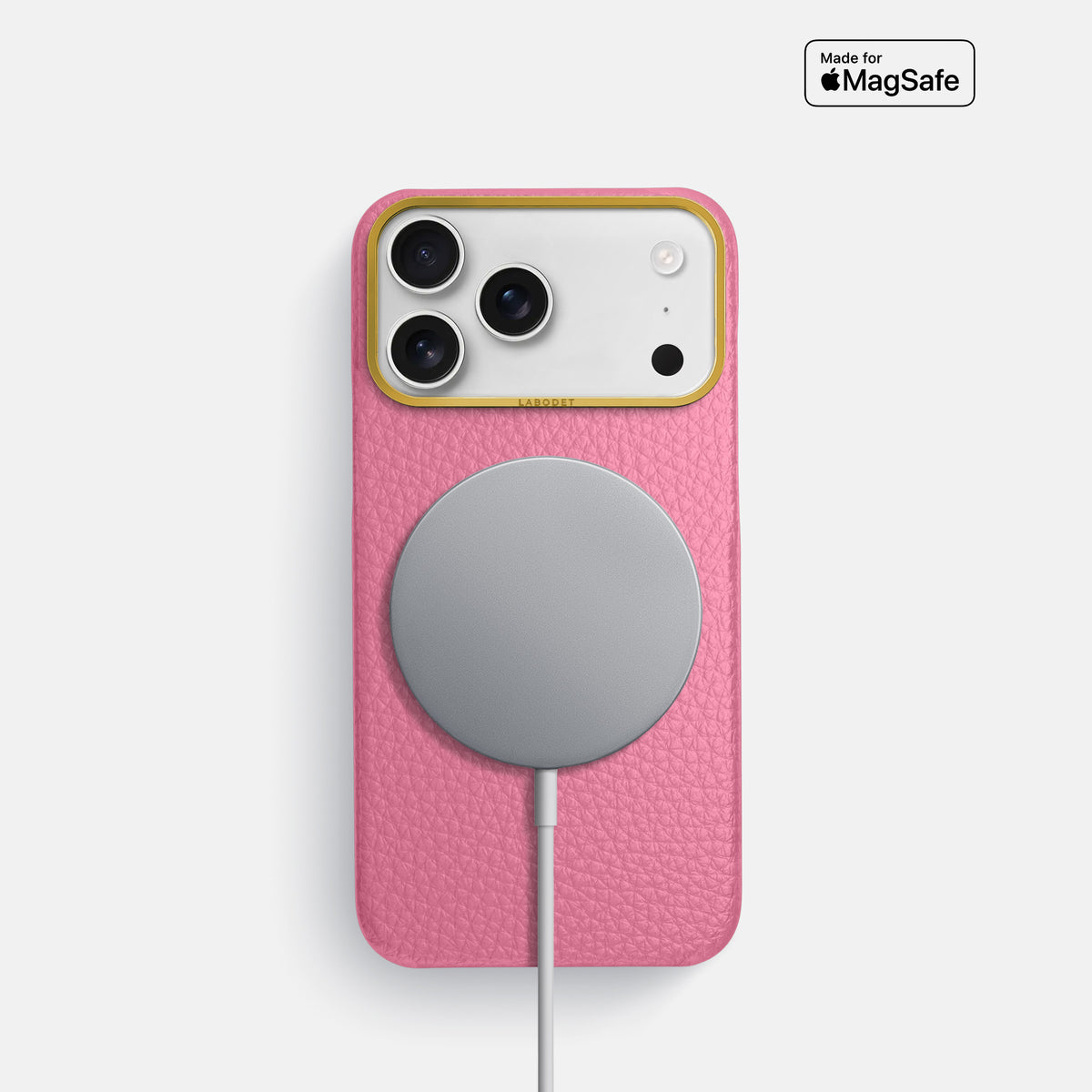 Classic Case For iPhone 18 Pro In Calf -5 | Pink-Gold
