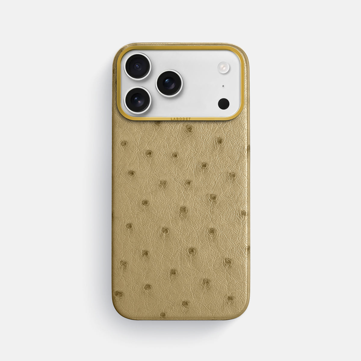Classic Case For iPhone 18 Pro Max In Ostrich -1 | Desert-Sand-Gold