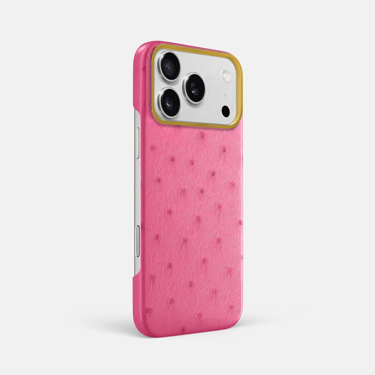 Classic Case For iPhone 18 Pro Max In Ostrich -2 | Pink-Gold