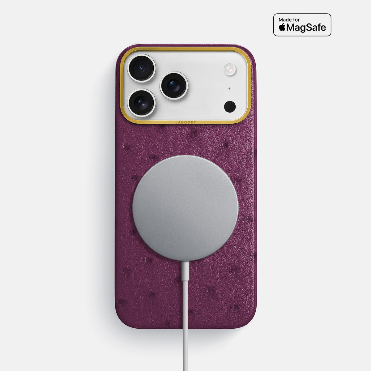 Classic Case For iPhone 18 Pro Max In Ostrich -5 | Purple-Gold