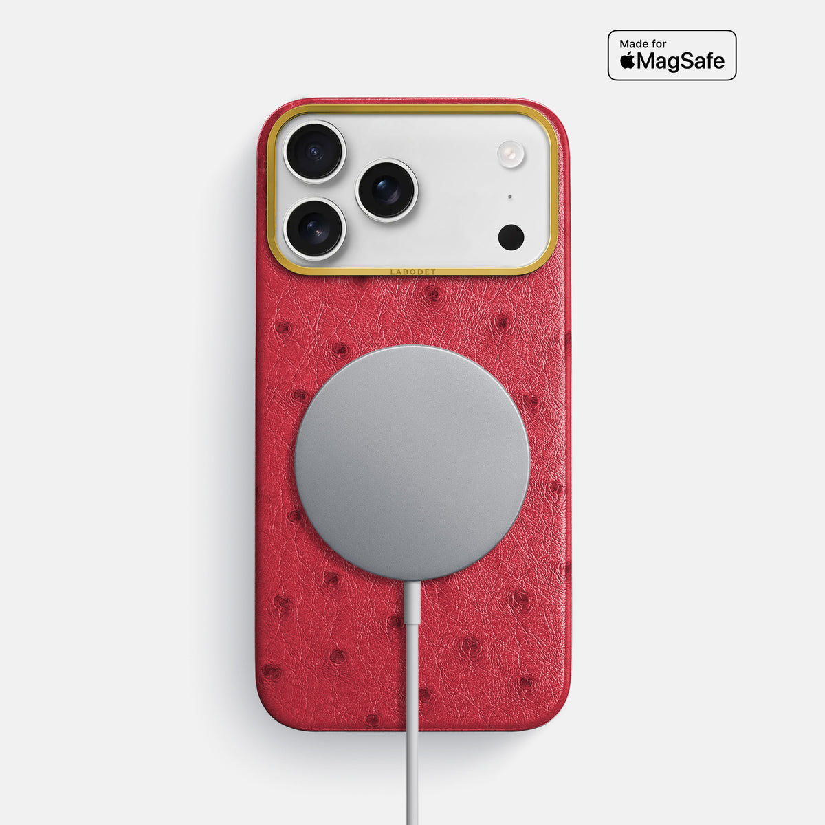 Classic Case For iPhone 18 Pro Max In Ostrich -5 | Red-Gold