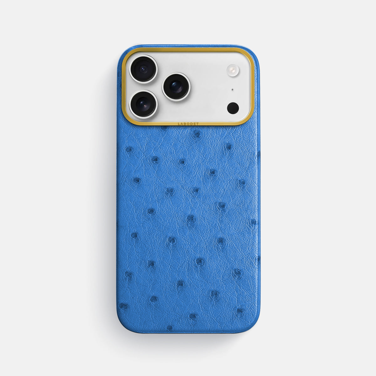 Classic Case For iPhone 18 Pro Max In Ostrich -1 | Royal-Blue-Gold