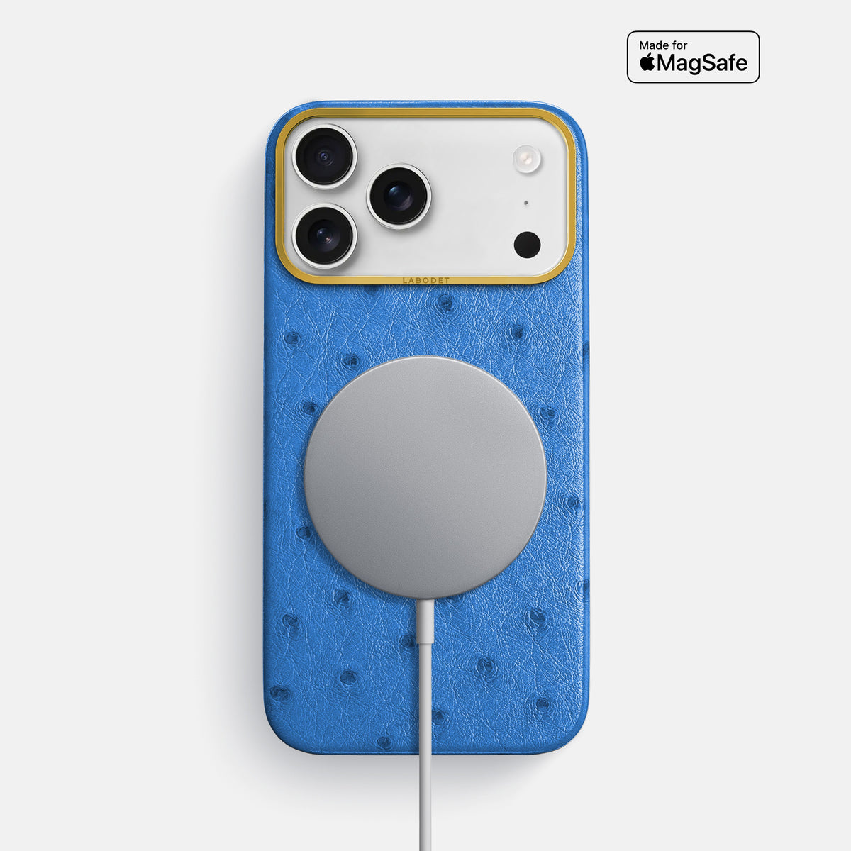 Classic Case For iPhone 18 Pro Max In Ostrich -5 | Royal-Blue-Gold