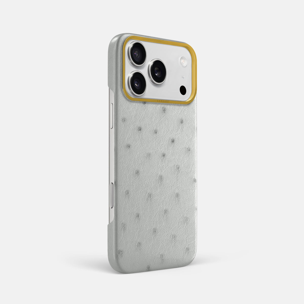 Classic Case For iPhone 18 Pro Max In Ostrich -2 | White-Gold