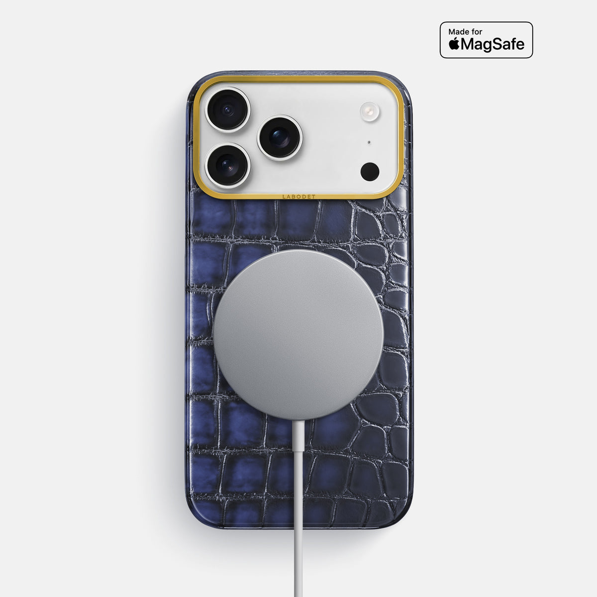 Classic Case For iPhone 18 Pro Max In Patina Alligator -5 | Havana-Blue-Gold