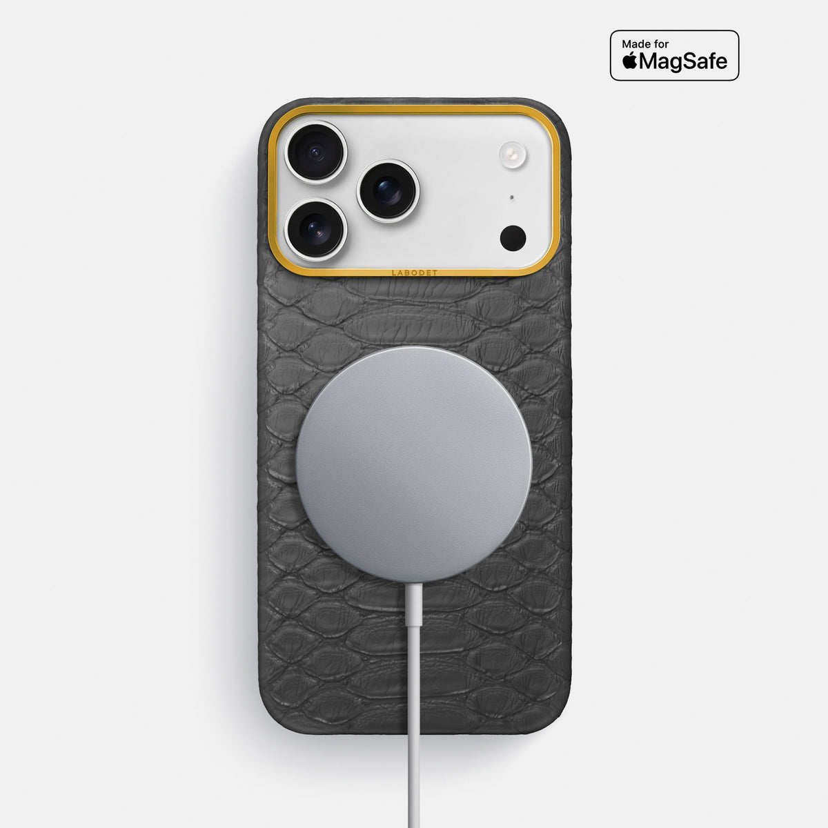 Classic Case For iPhone 18 Pro Max In Python -5 | Grey-Gold