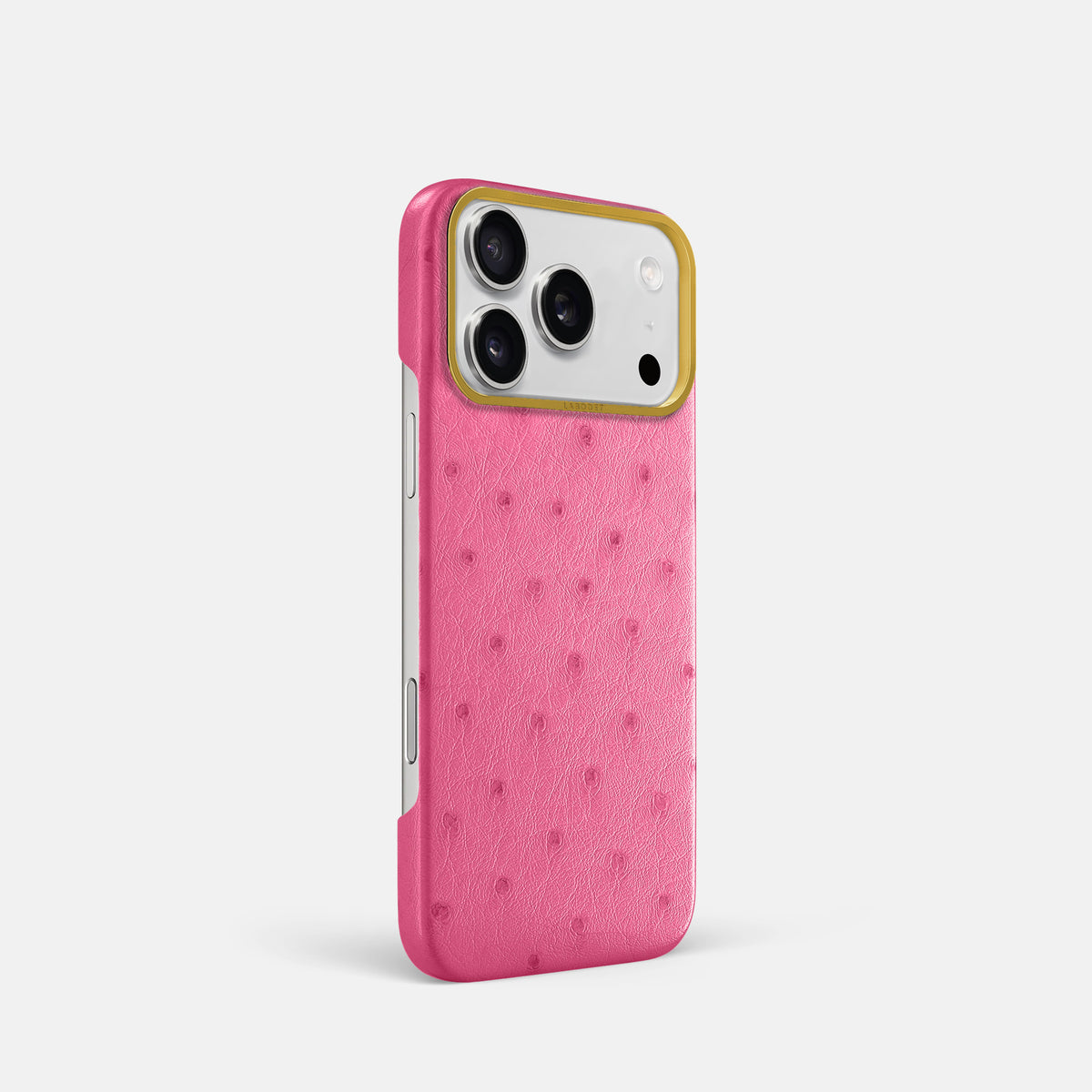 Classic Case For iPhone 18 Pro In Ostrich -2 | Pink-Gold