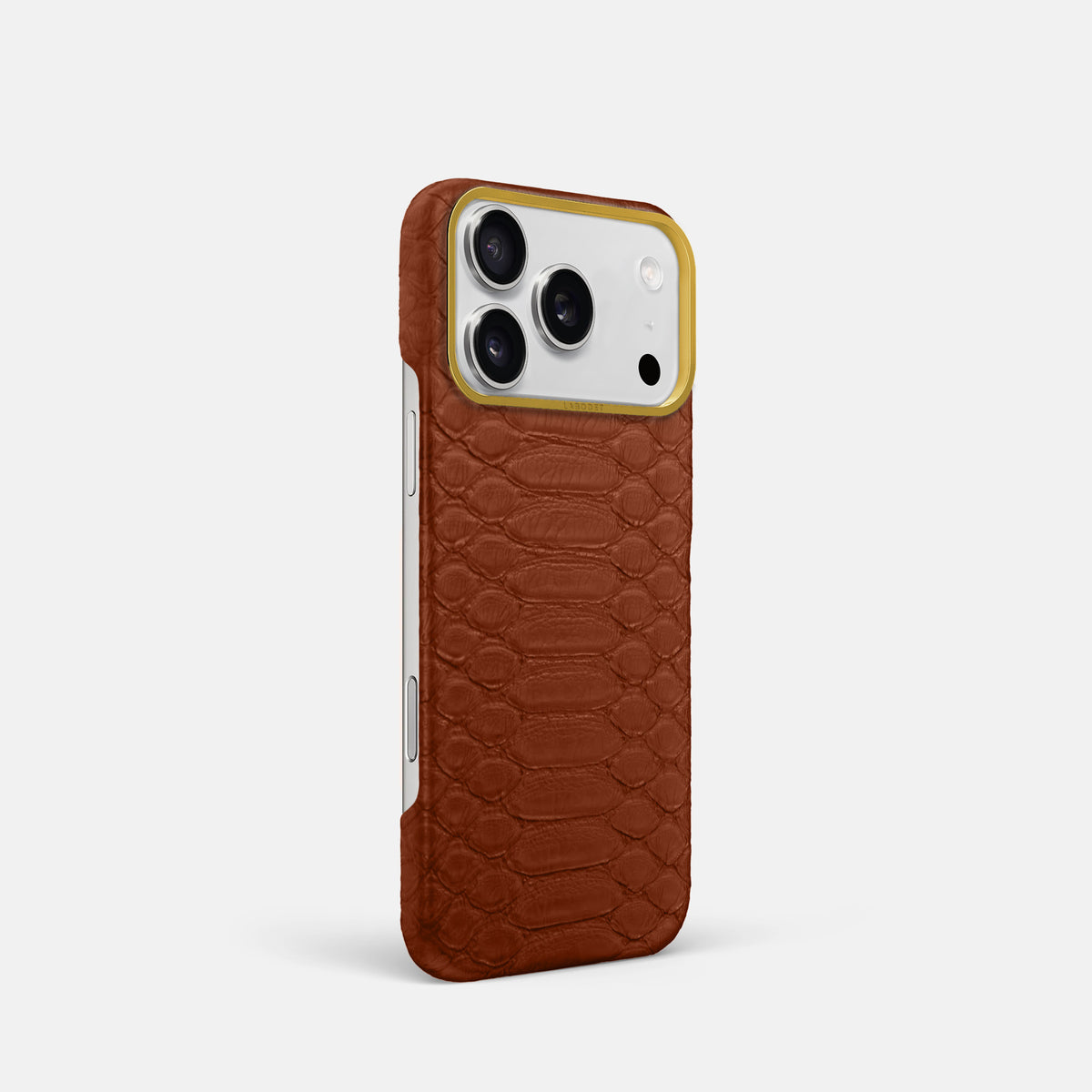 Classic Case For iPhone 18 Pro In Python -2 | Medium-Brown-Gold