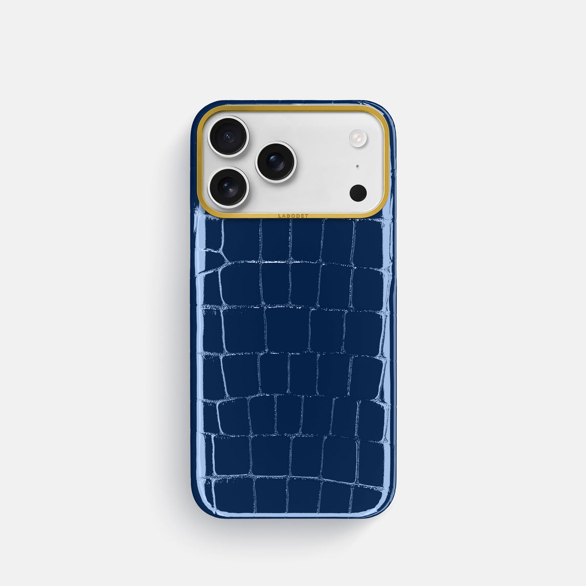 Classic Case For iPhone 18 Pro In Shiny Alligator -1 | Mediterranean-Gold