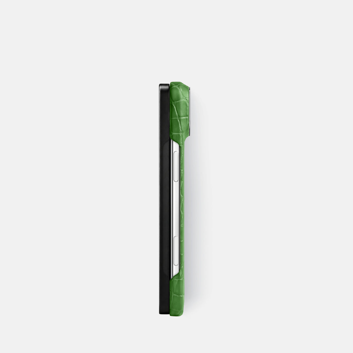 Classic Case For iPhone Duo In Alligator -3 | Apple-Green-Steel