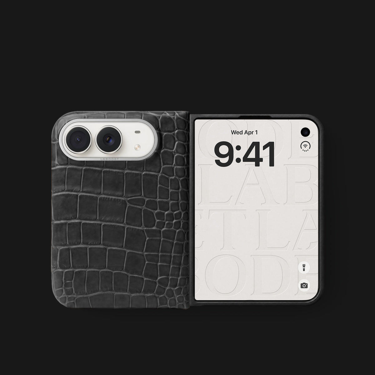 Classic Case Edition Black For iPhone Duo In Alligator -2 | Edition Black-Steel