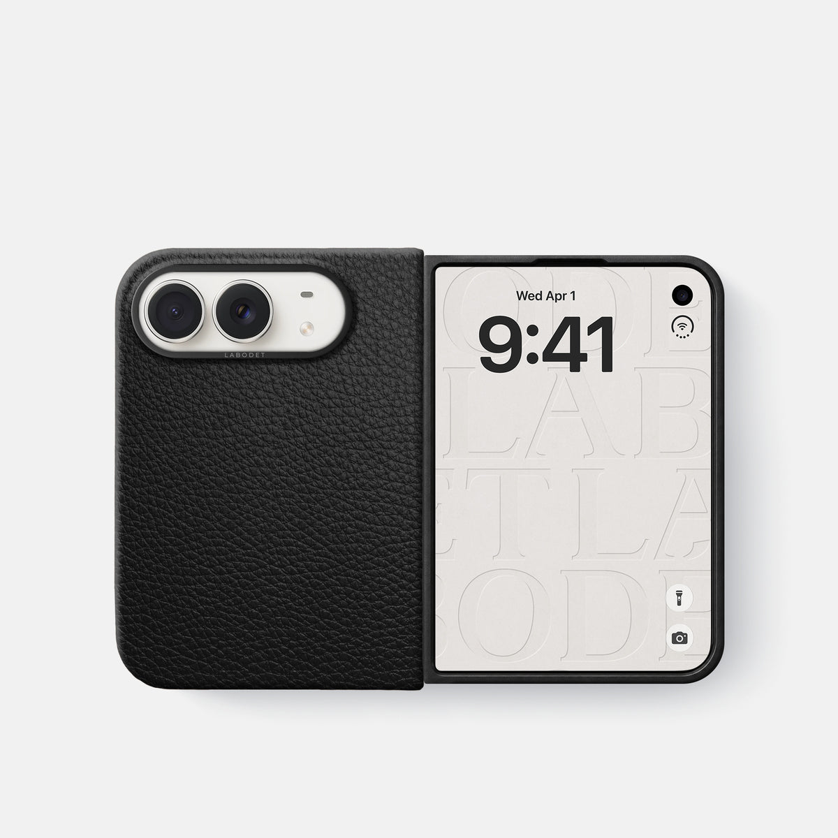 Classic Case For iPhone Duo In Calf -2 | Black-Black