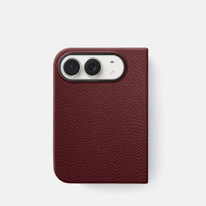 Classic Case For iPhone Duo In Calf -1 | Bordeaux-Black