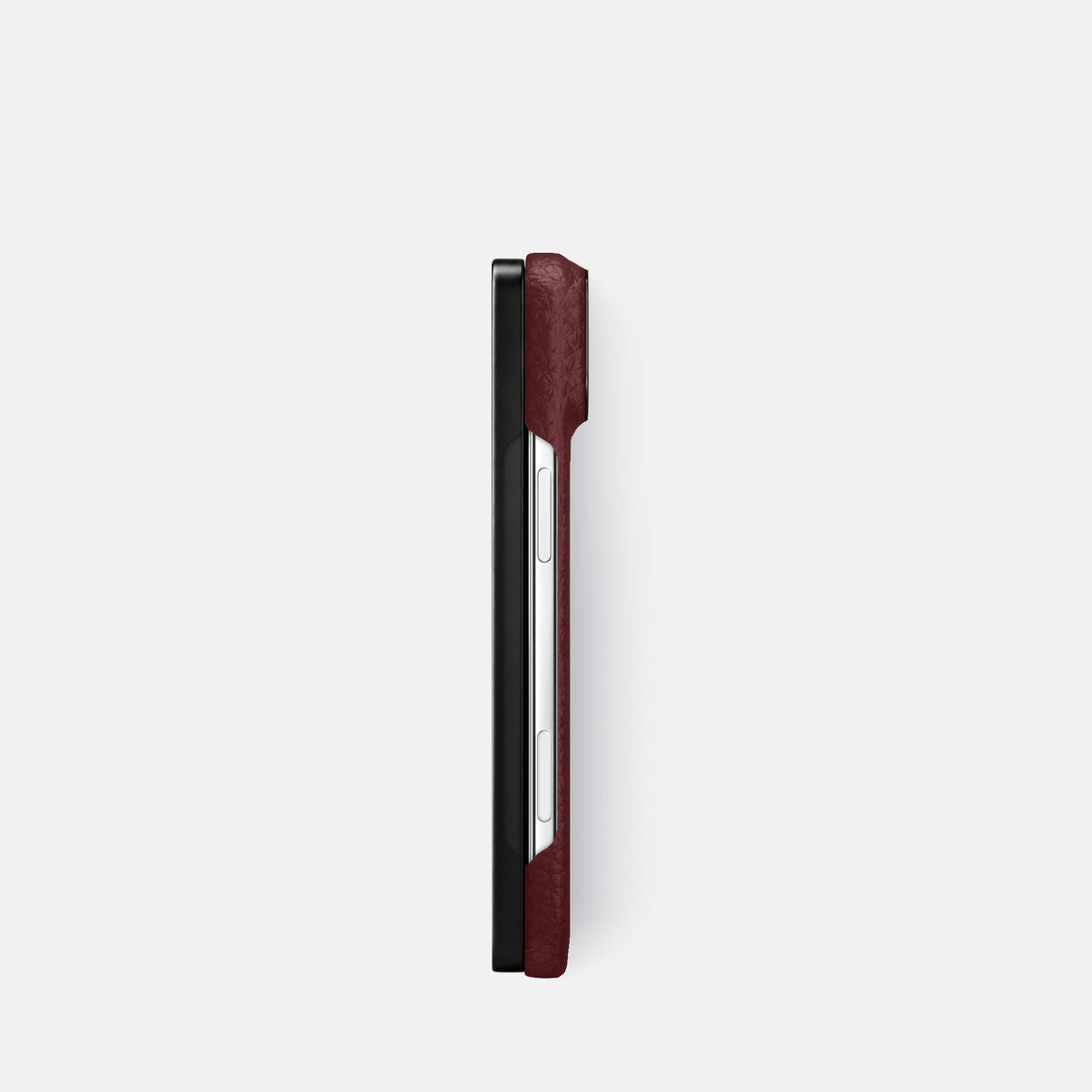 Classic Case For iPhone Duo In Calf -3 | Bordeaux-Black