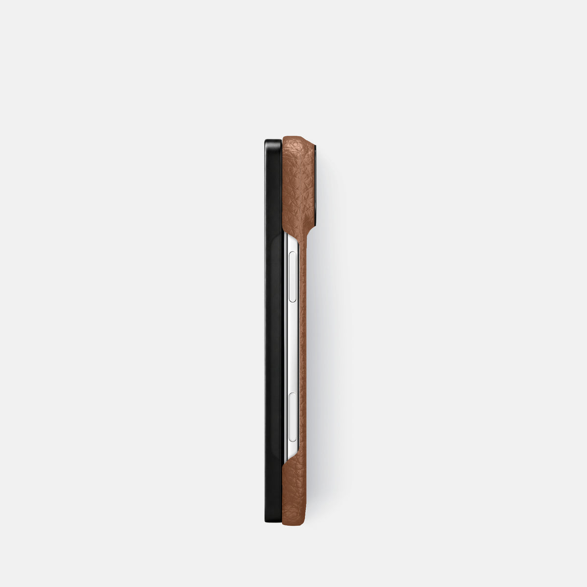 Classic Case For iPhone Duo In Calf -3 | Caramel-Black