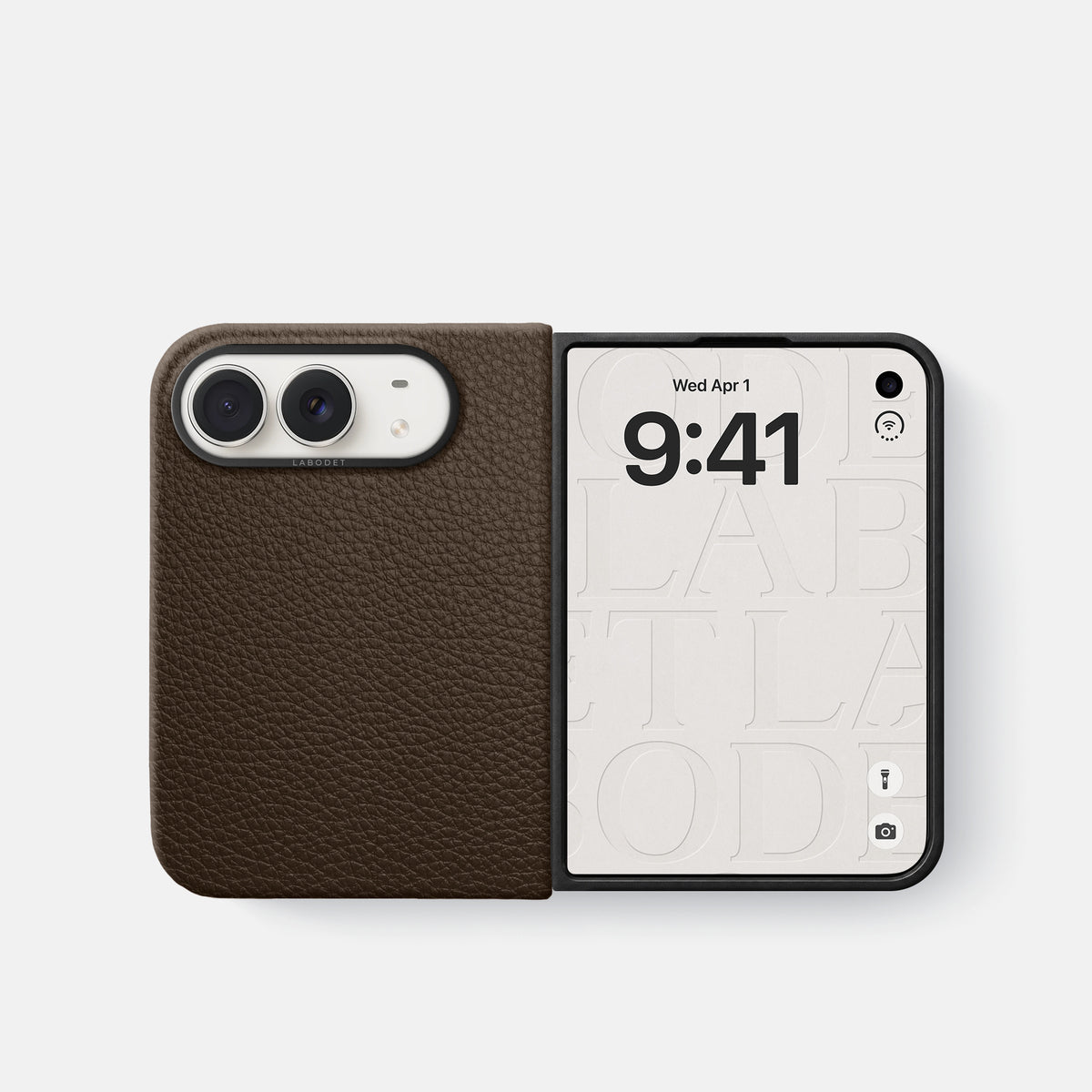 Classic Case For iPhone Duo In Calf -2 | Dark-Brown-Black
