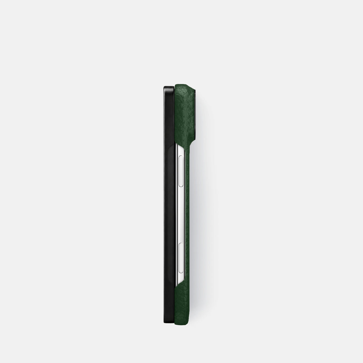 Classic Case For iPhone Duo In Calf -3 | Dark-Green-Black