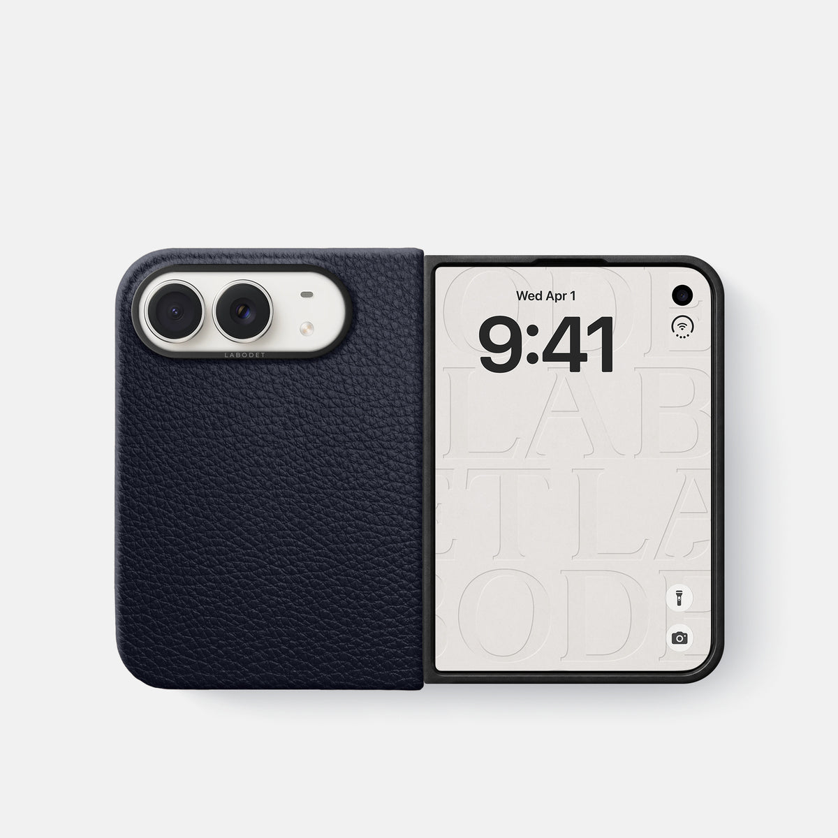 Classic Case For iPhone Duo In Calf -2 | Marine-Black