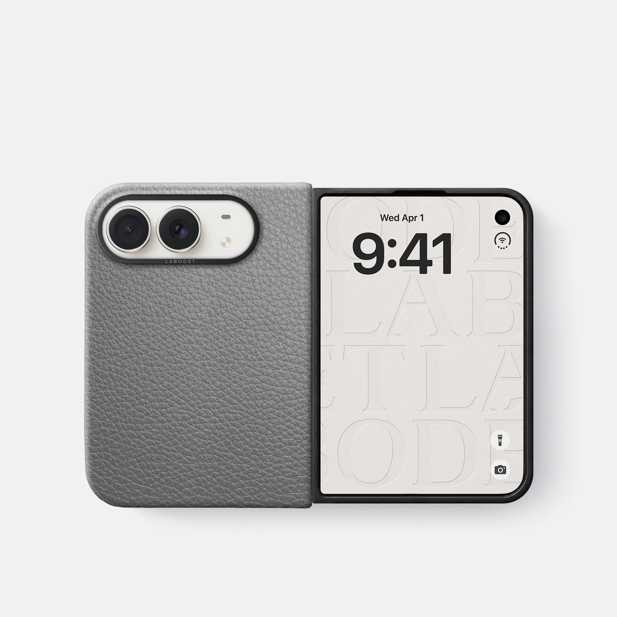 Classic Case For iPhone Duo In Calf -2 | Souris-Black