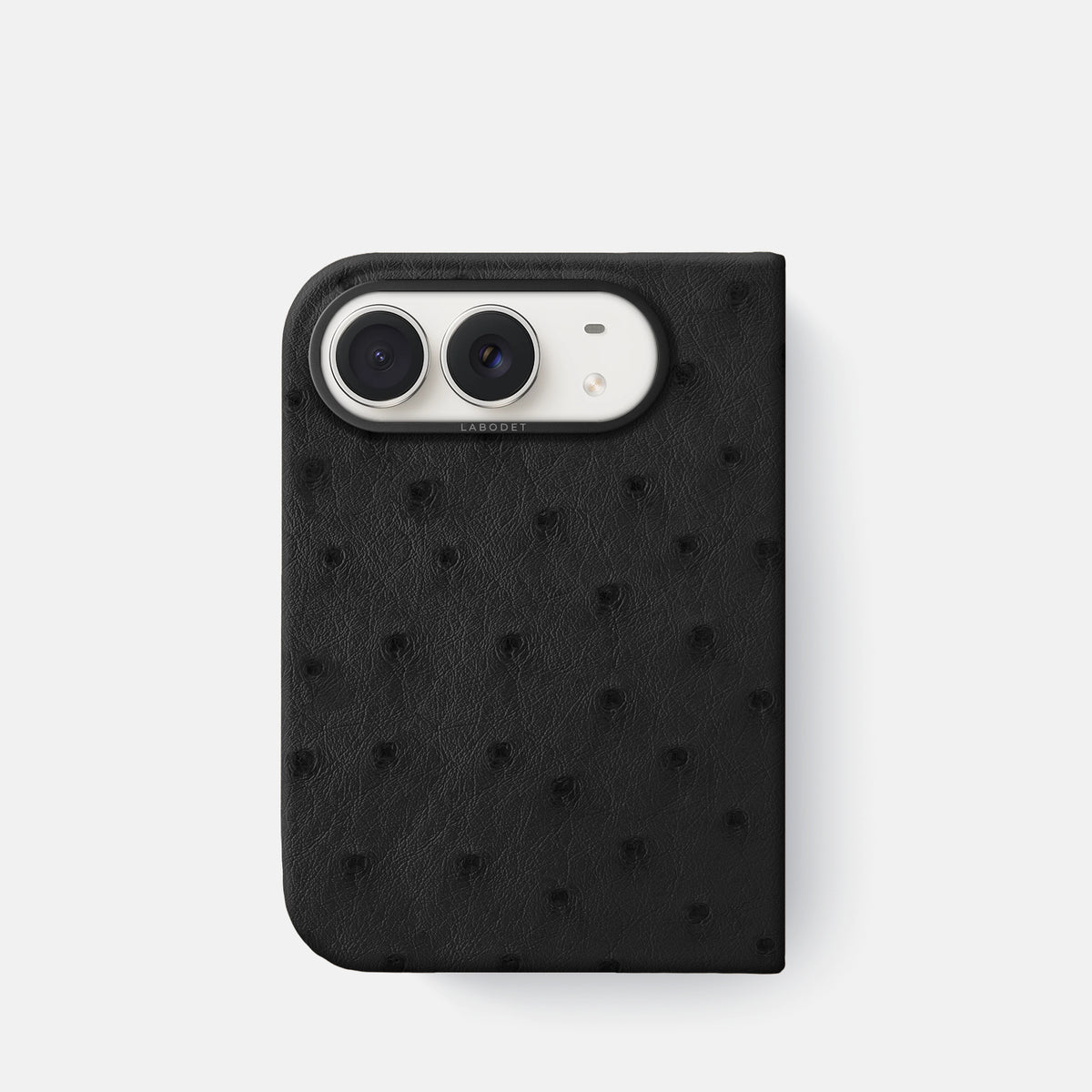 Classic Case For iPhone Duo In Ostrich -1 | Black-Black