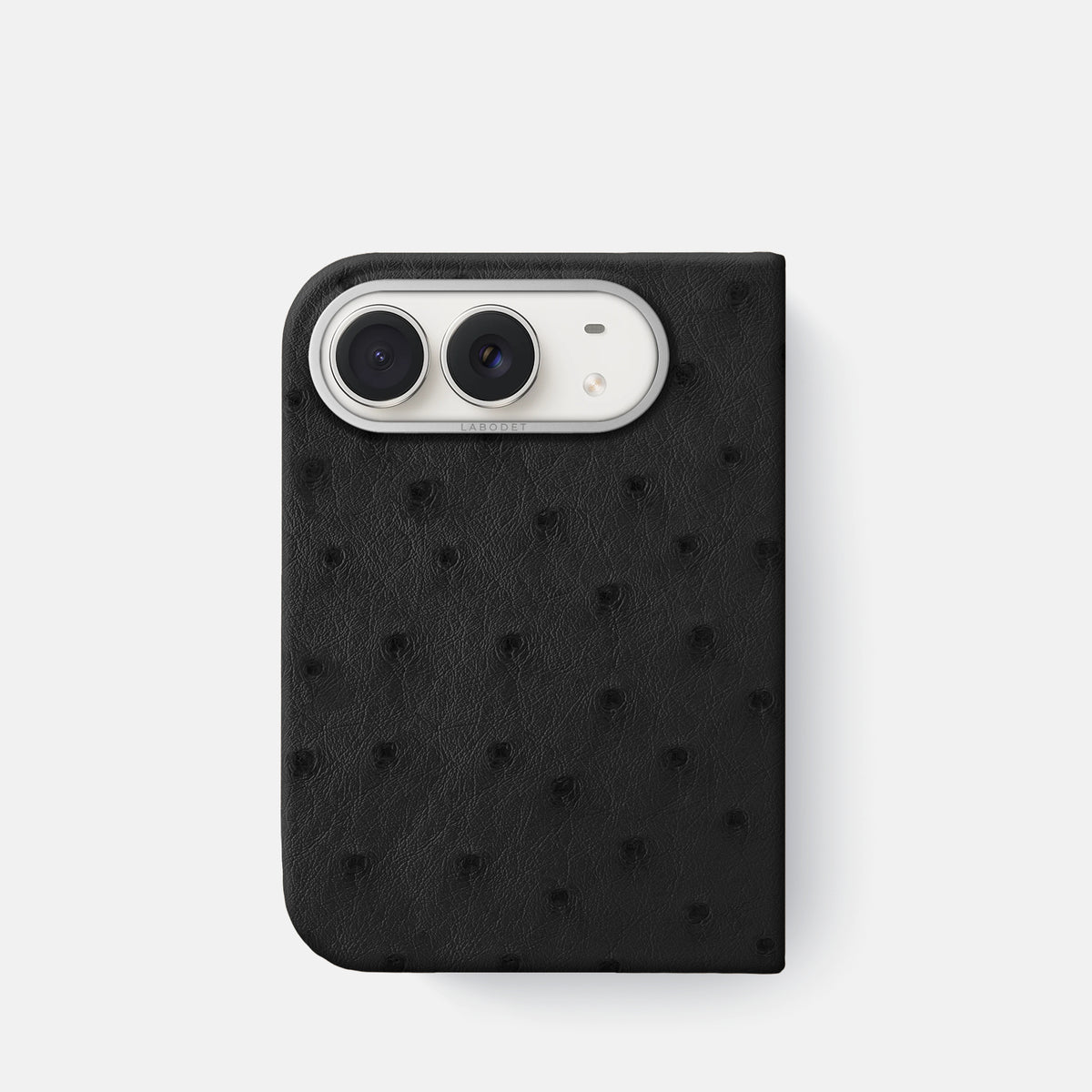 Classic Case For iPhone Duo In Ostrich -1 | Black-Steel