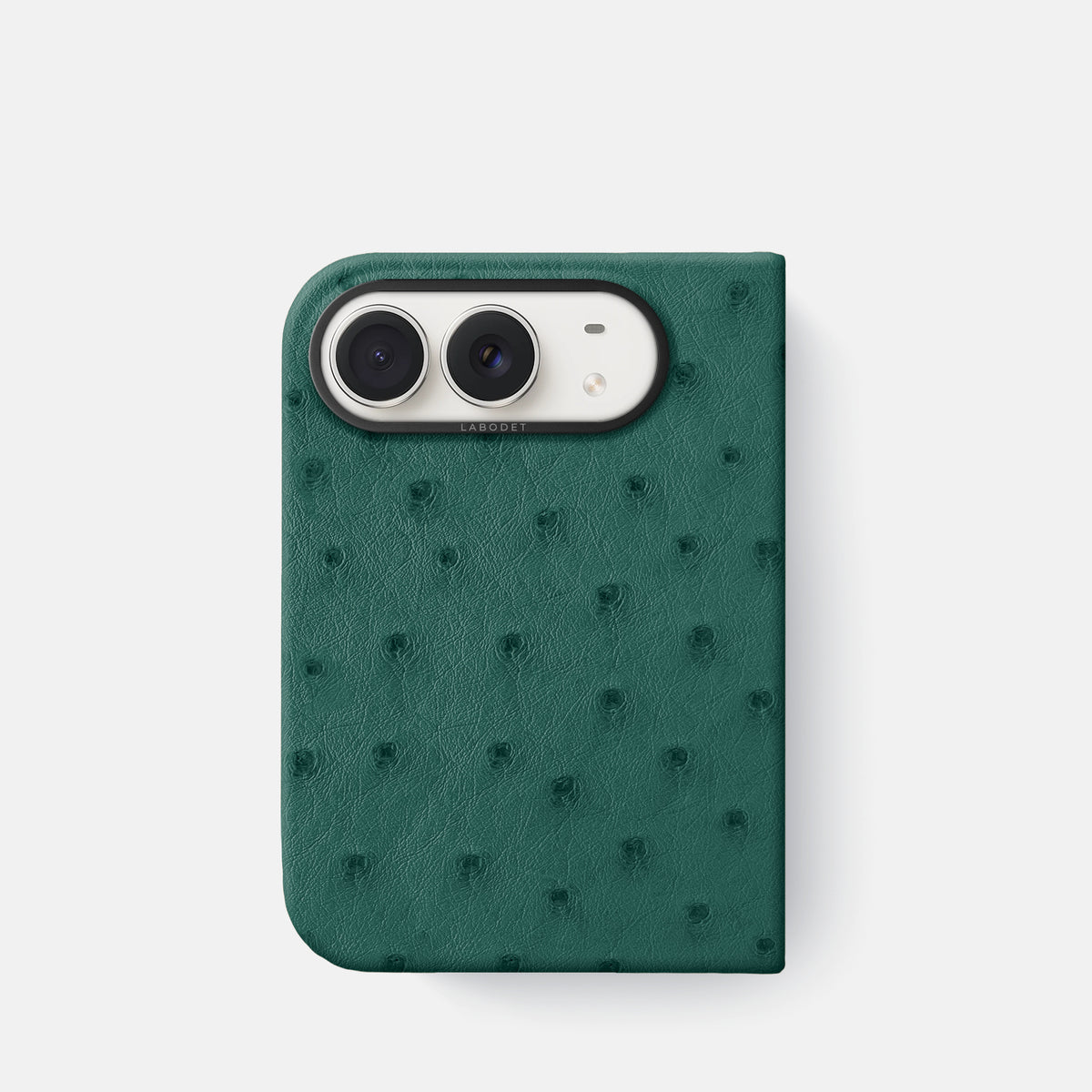 Classic Case For iPhone Duo In Ostrich -1 | Forest-Green-Black