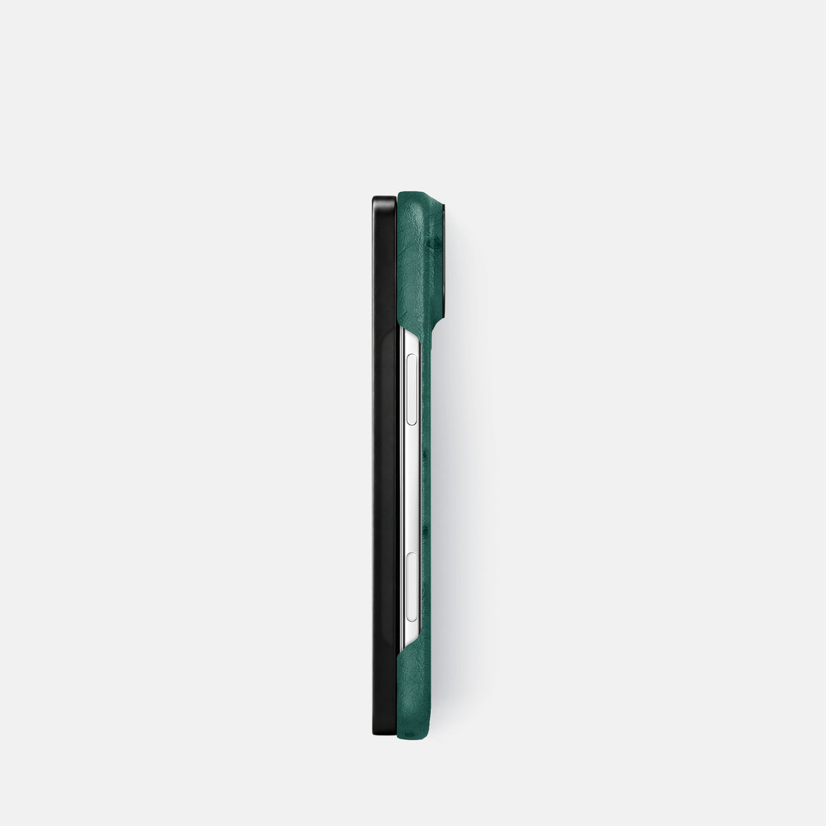 Classic Case For iPhone Duo In Ostrich -3 | Forest-Green-Black