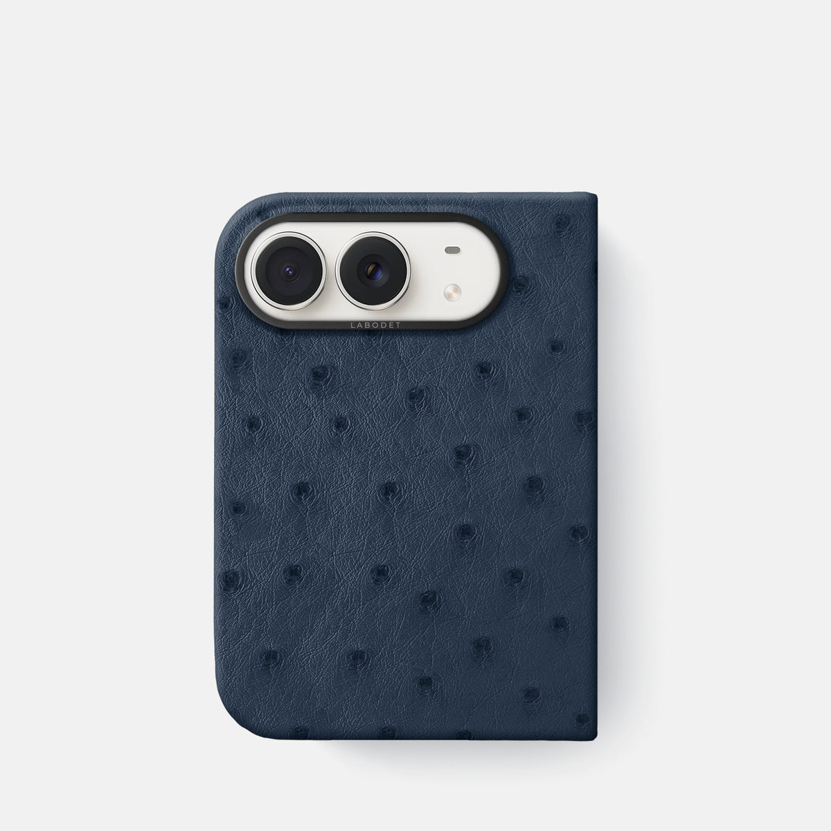 Classic Case For iPhone Duo In Ostrich -1 | Navy-Blue-Black
